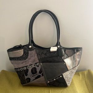 Coach Patchwork Black Tote Bags NWT